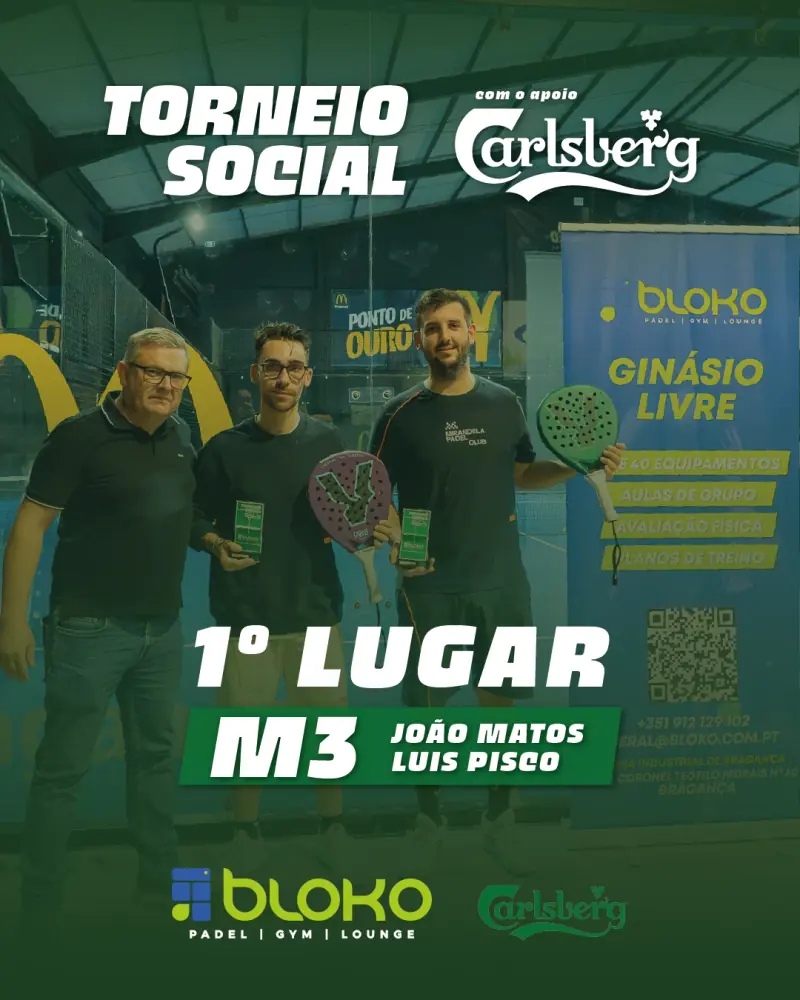 M3 — 1º lugar: João Matos / Luis Pisco